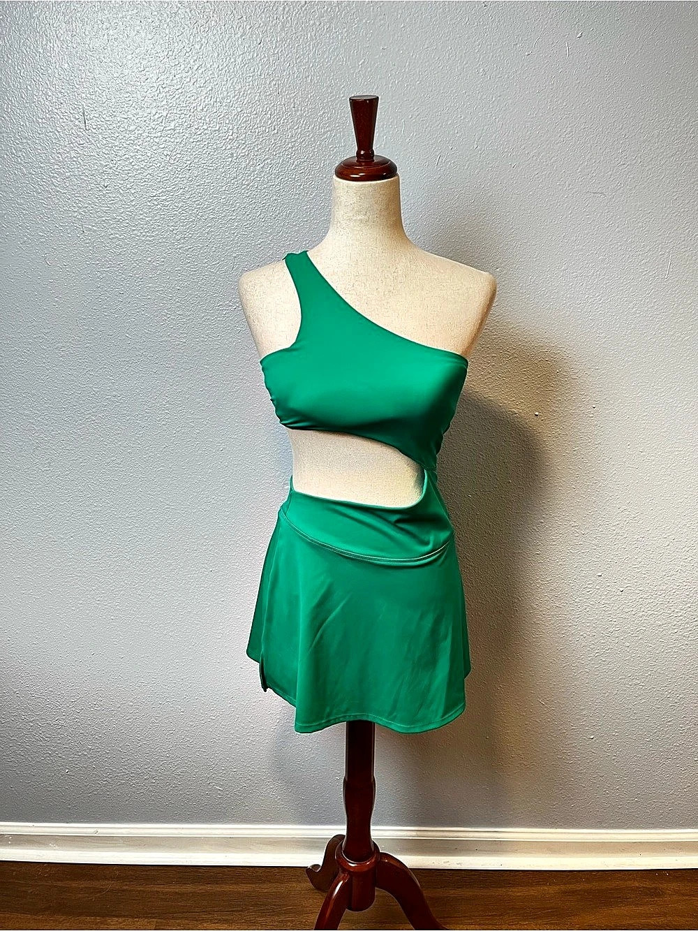 Asymmetrical Green Athletic Cut Out Dress Size Small